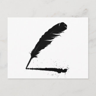 Quill with Ink Postcard