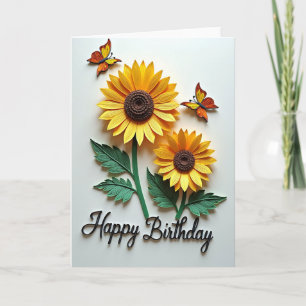 Quilled Floral Birthday Card