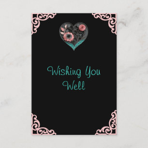 Quilled Heart Wedding Elegant Enclosure Card