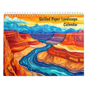 Quilled Paper Landscape Calendar