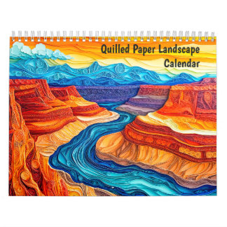 Quilled Paper Landscape Calendar