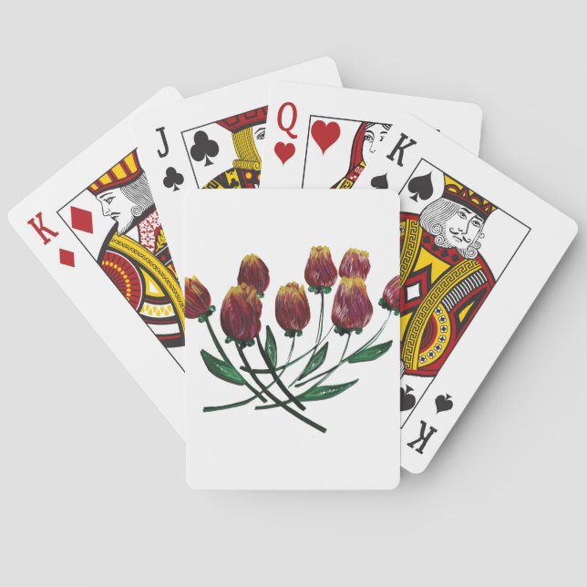 Quilled Tulip playing cards (Back)