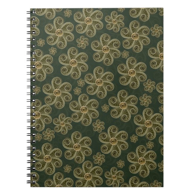 Quilled Woodland Floral Pattern Notebook (Front)
