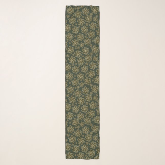 Quilled Woodland Floral Pattern Scarf (Front)