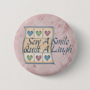 Quilt a Laugh Pinback Button