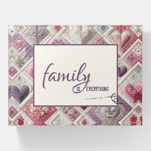 Quilt and Needle with Inspirational Quote Paperweight