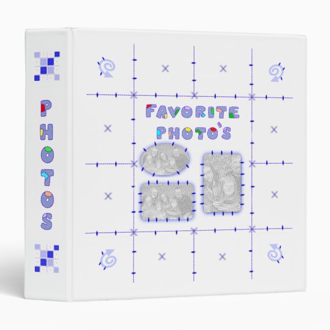 Quilt and Stiched Favorite Photo Binder (Front/Spine)