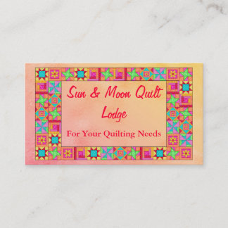 Quilt Block Art Patchwork Border Promotion Business Card