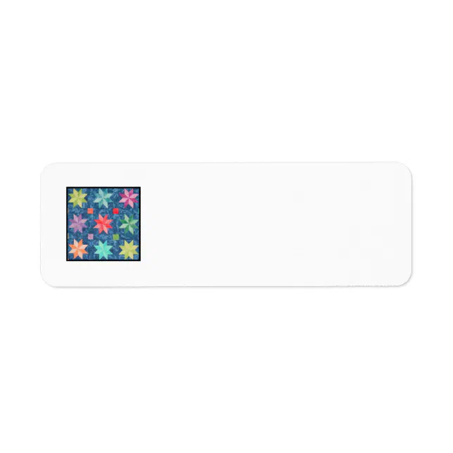 Quilt Block K Return Address Label | Zazzle