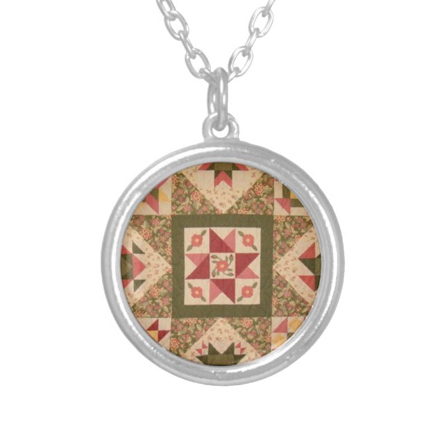 Quilt Block Necklace 6 (Front)