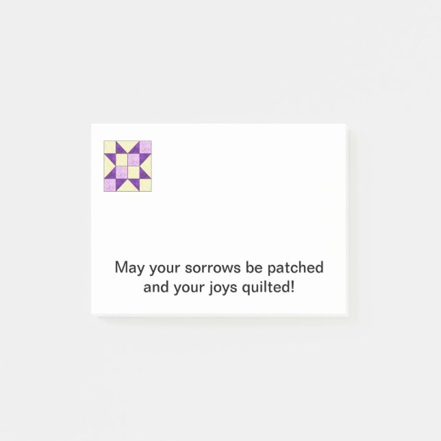 Quilt Block Post-It Note B (Front)