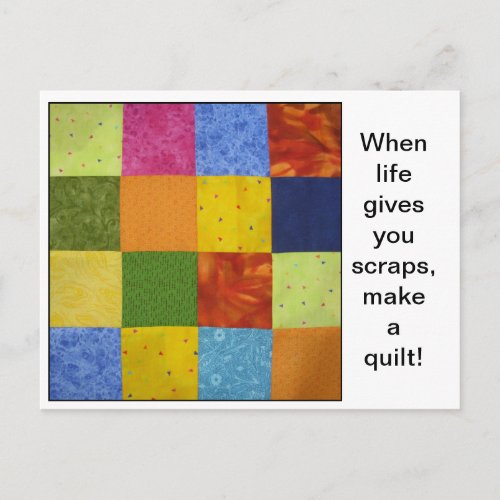 Quilt Block Quotes Postcard