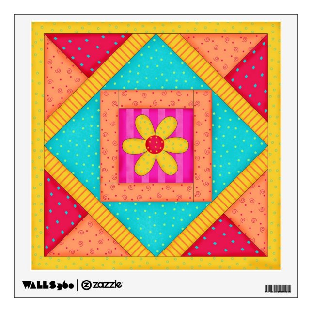 Quilt Block Wall Decal (Front)