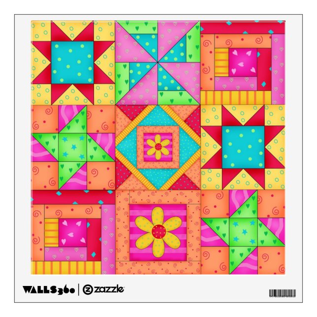 Quilt Blocks Nine Patch Wall Decal (Front)