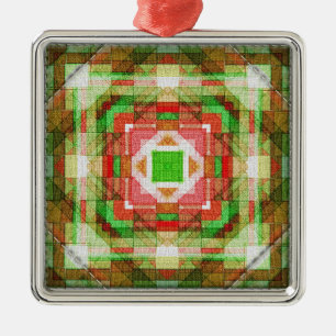 Quilt blocks series #2 metal ornament