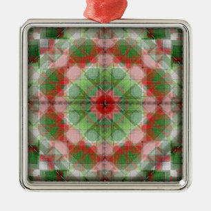 Quilt blocks series #4 metal ornament