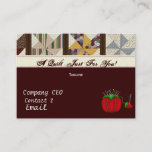 Quilt Business Card at Zazzle