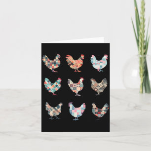 Quilt chicken patchwork mama farmer farmhouse card