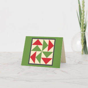 Quilt Christmas Card - Dutchman's Puzzle