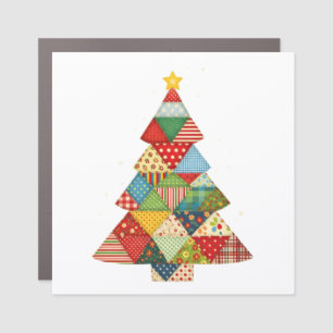 Quilt Christmas Tree Festive Quilt Lovers  Car Magnet