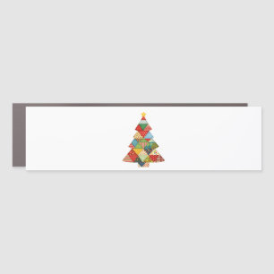 Quilt Christmas Tree Festive Quilt Lovers Car Magnet