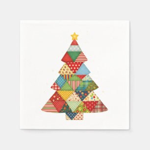 Quilt Christmas Tree Festive Quilt Lovers Napkins
