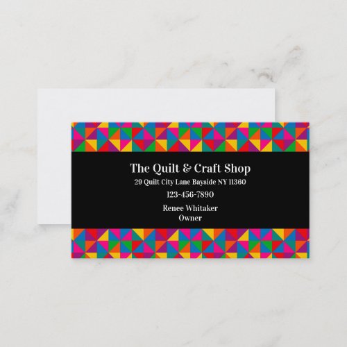 Quilt  Craft Supply Shop Business Card