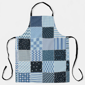 Quilt design. Seamless patchwork pattern from stit Apron