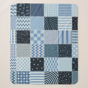 Quilt design. Seamless patchwork pattern from stit Sherpa Blanket