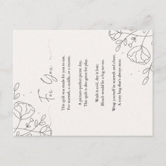 Quilt Gift Card with Poem