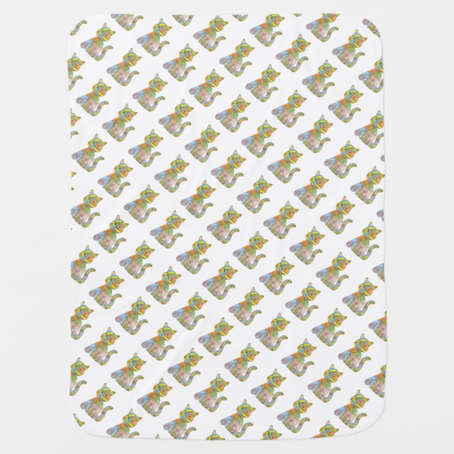 Quilt Kitty Baby Blanket (Front)