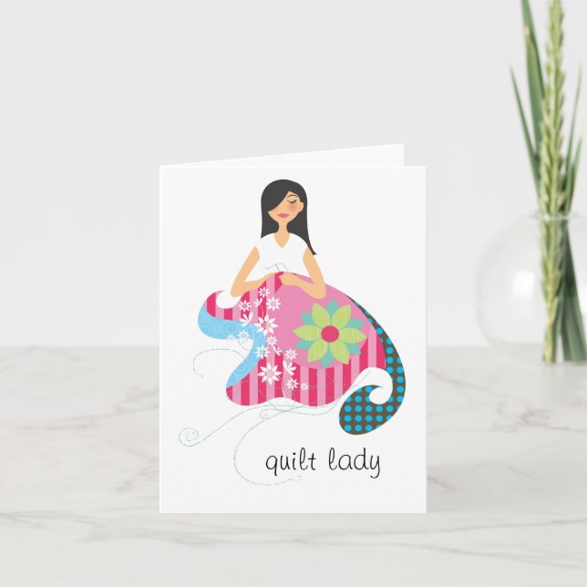 Quilt Lady Personalized Notecards (Front)