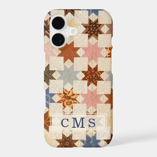 Quilt | LeMoyne Star Antique Patchwork Iphone Case (Back)