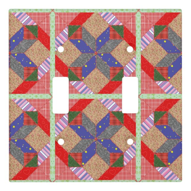 Quilt Light Switch Cover (Front)