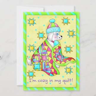 Quilt Lover Dog Invitation