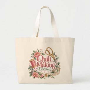 Quilt Making Essentials Floral Quilter Tote Bag