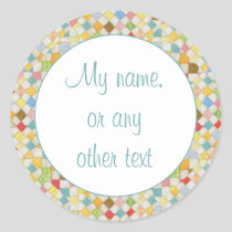 QUILT MOSAIC 3" Round Matte Stickers
