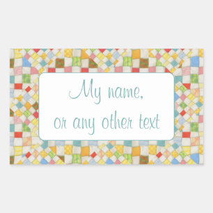 QUILT MOSAIC Rectangle Matte Stickers