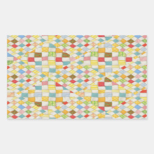 QUILT MOSAIC Rectangle Stickers