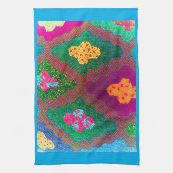 Quilt Of Rainbow  Kitchen Towel by ebroskie1234 at Zazzle