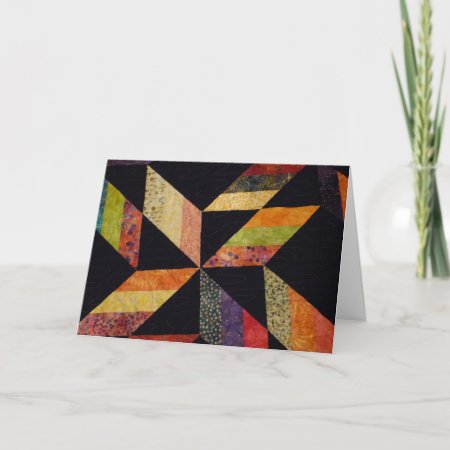 Quilt On Folded Card