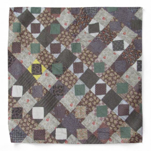 Quilt Patchwork Fabric Photo Geometric Quilter Bandana