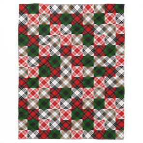 Quilt Patchwork S Pattern Tartan Fleece Blanket