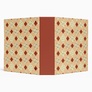 QUILT PATTERN 3 RING BINDER