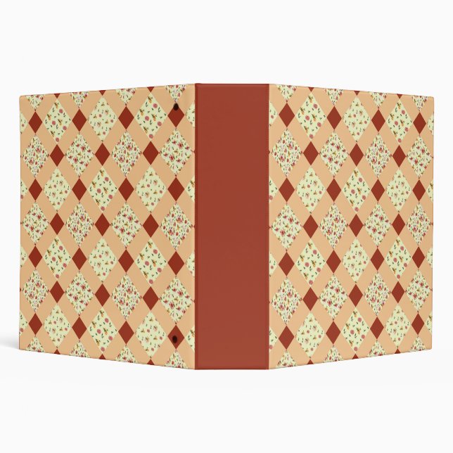 QUILT PATTERN 3 RING BINDER (Background)