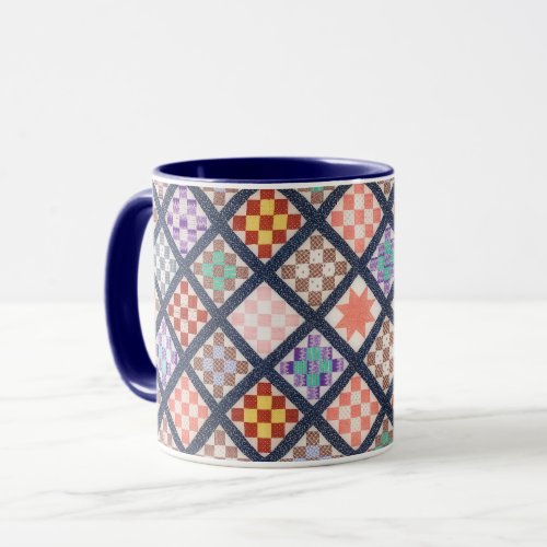 Quilt Pattern Art Cup Mug