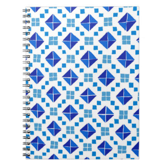 Quilt Pattern Blue Notebook