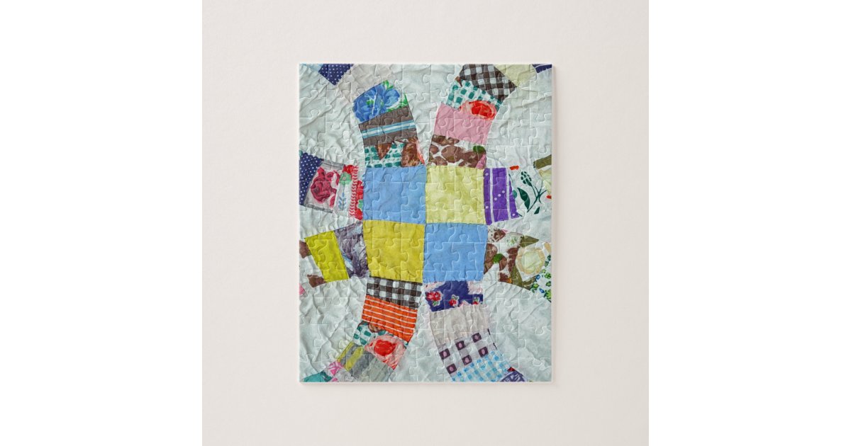 Quilt pattern jigsaw puzzle | Zazzle