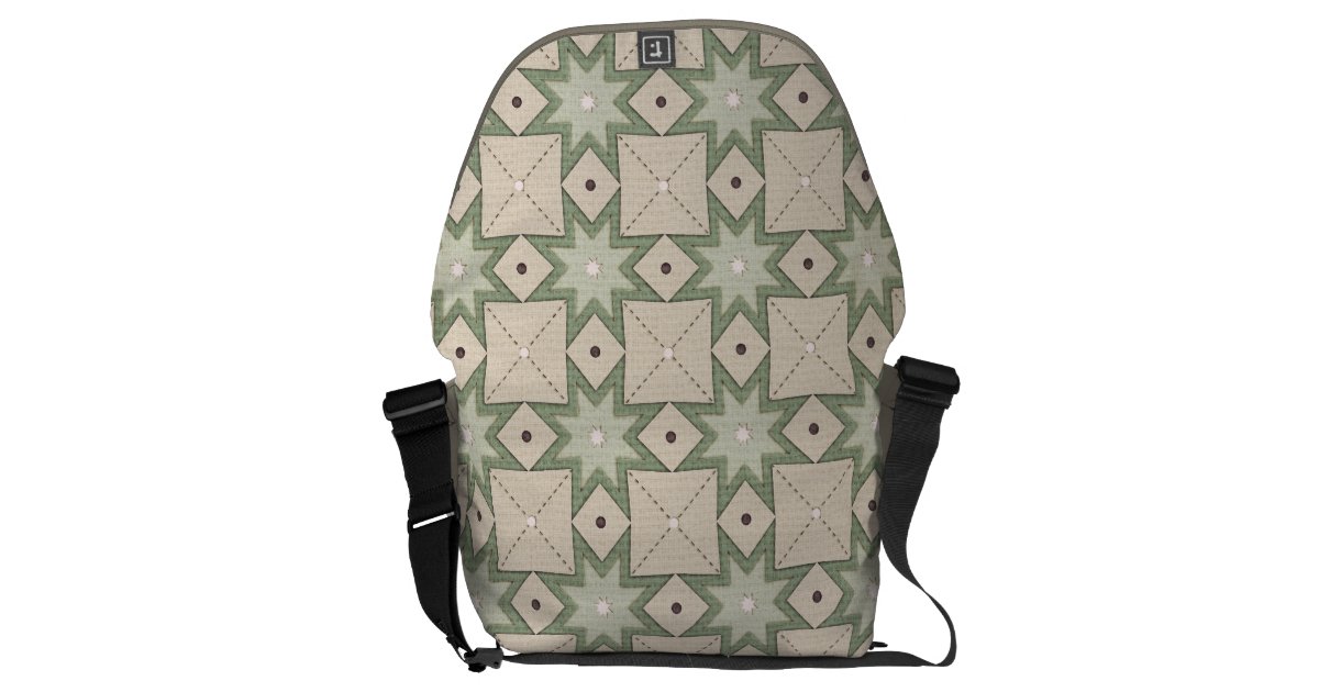 Quilt Pattern Messenger Bag | Zazzle