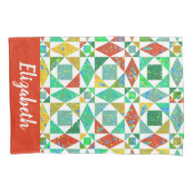 Quilt Pattern Personalized Pillow Case
